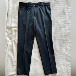 Blue Hugo Boss dress pants with a checked pattern